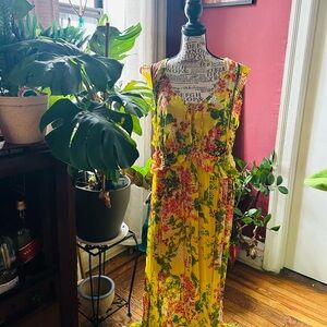 Tracy Reese Floral Yellow Dress